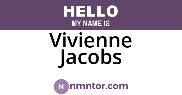 Vivienne Jacobs