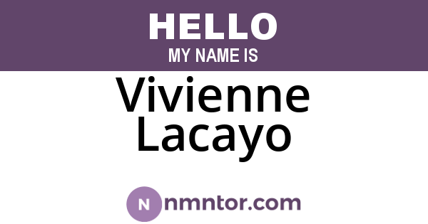 Vivienne Lacayo