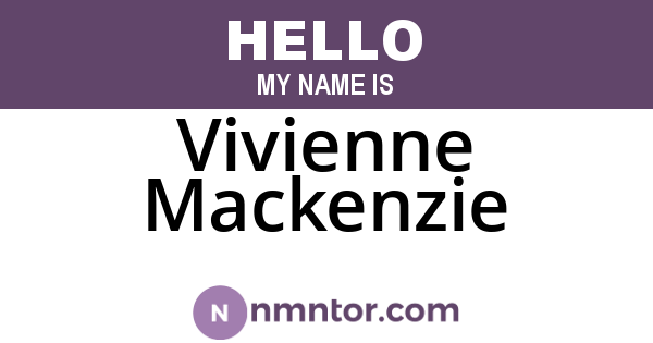 Vivienne Mackenzie