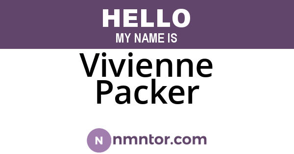 Vivienne Packer