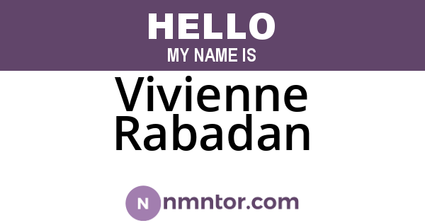 Vivienne Rabadan