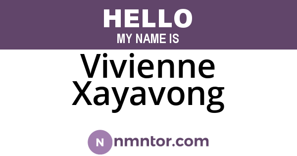 Vivienne Xayavong