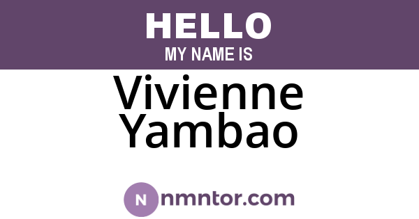 Vivienne Yambao