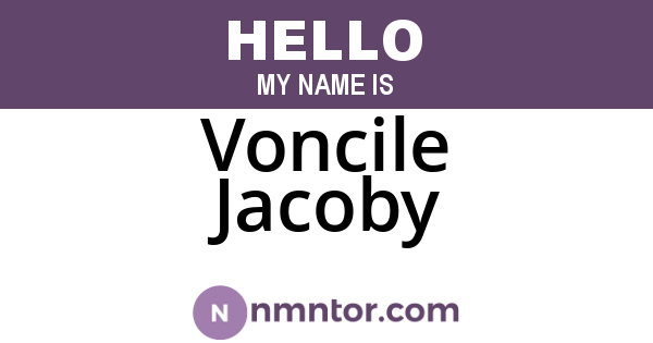 Voncile Jacoby