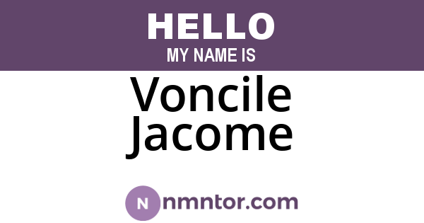 Voncile Jacome