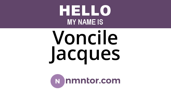 Voncile Jacques