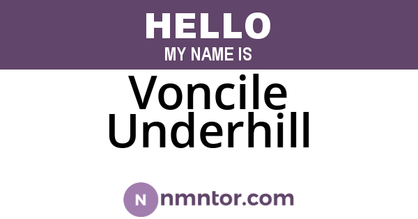 Voncile Underhill