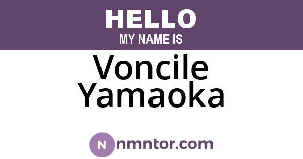 Voncile Yamaoka