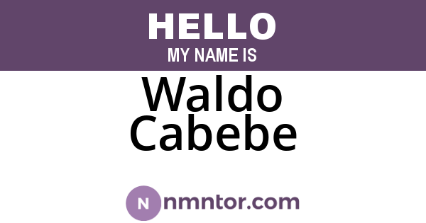 Waldo Cabebe