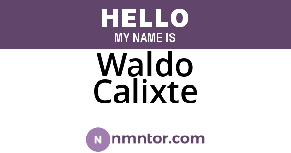 Waldo Calixte