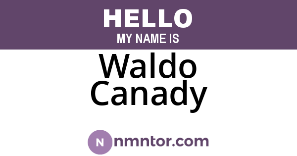 Waldo Canady