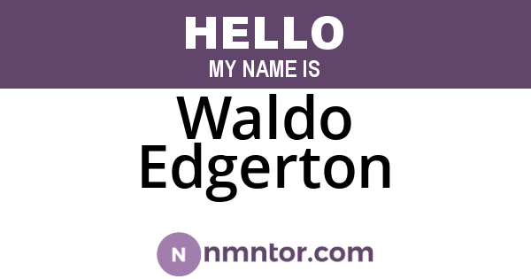 Waldo Edgerton