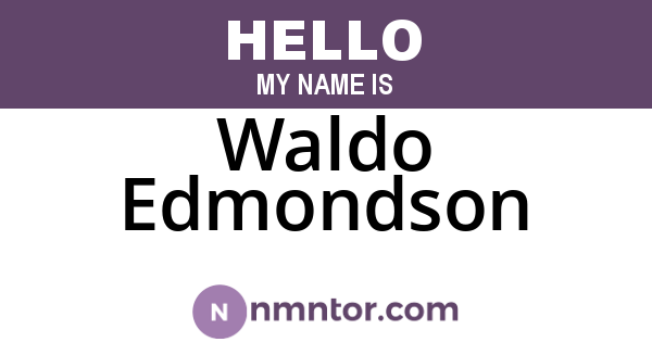 Waldo Edmondson