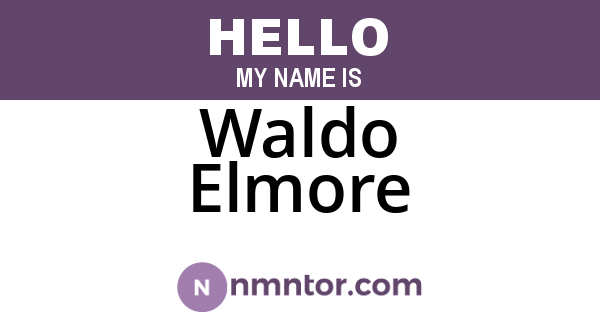 Waldo Elmore