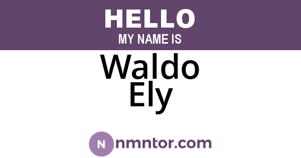 Waldo Ely