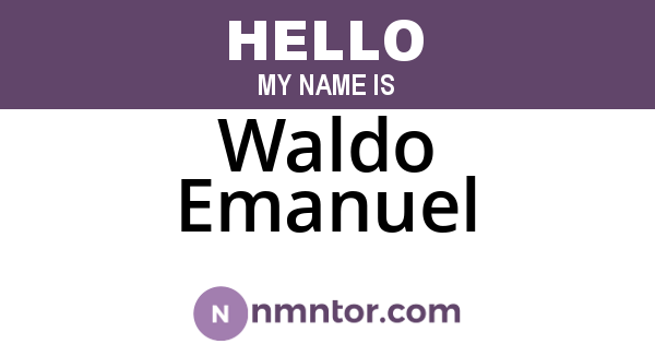 Waldo Emanuel