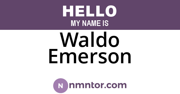 Waldo Emerson