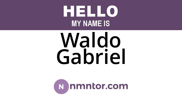 Waldo Gabriel