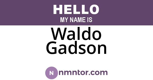 Waldo Gadson