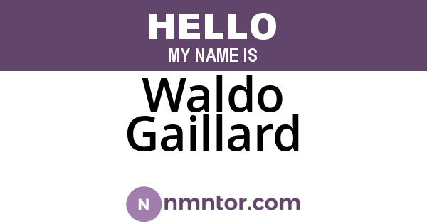 Waldo Gaillard