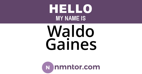 Waldo Gaines