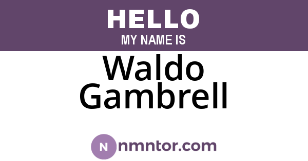 Waldo Gambrell