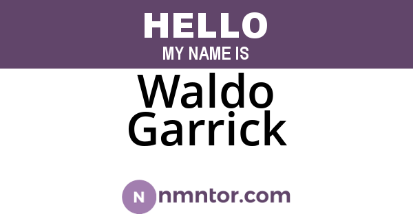Waldo Garrick
