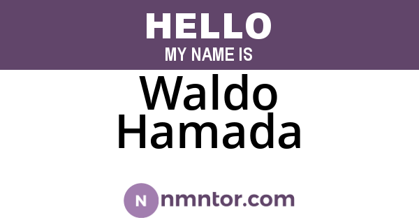 Waldo Hamada