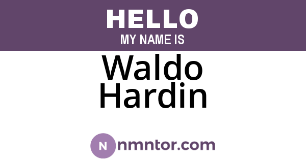 Waldo Hardin
