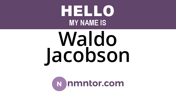 Waldo Jacobson