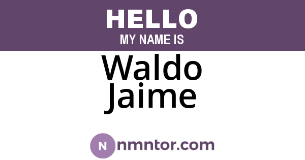 Waldo Jaime