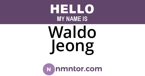 Waldo Jeong