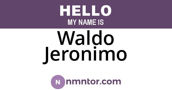 Waldo Jeronimo
