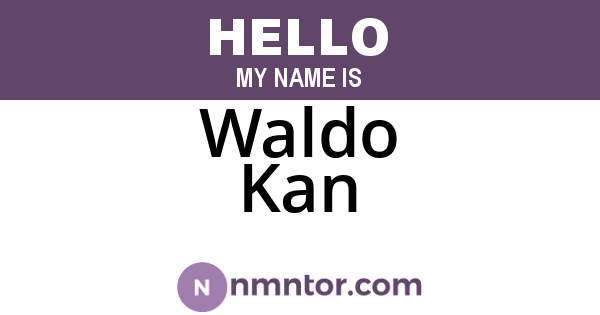 Waldo Kan