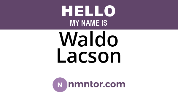 Waldo Lacson