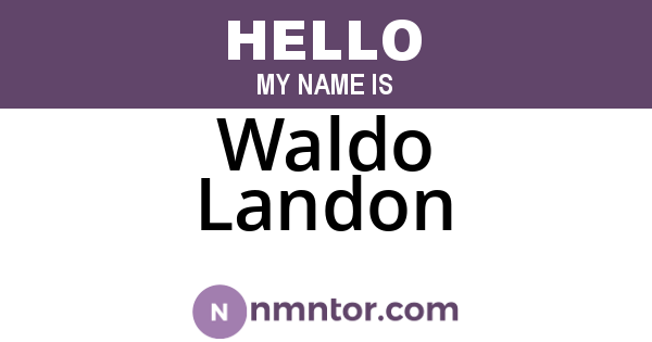 Waldo Landon