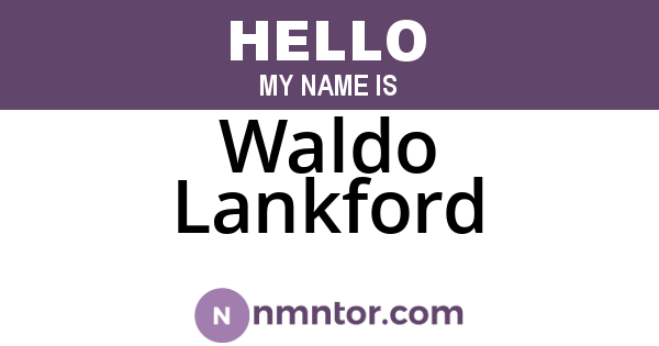 Waldo Lankford