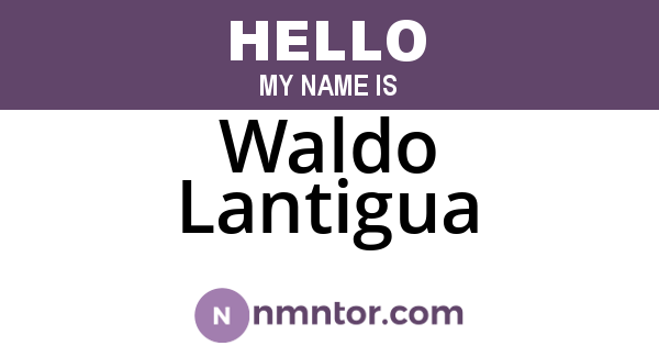 Waldo Lantigua