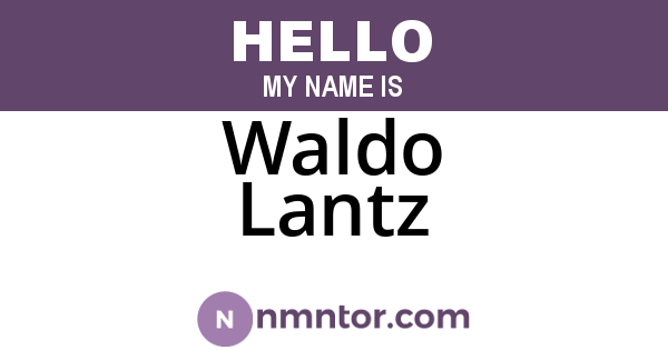 Waldo Lantz