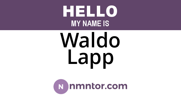 Waldo Lapp