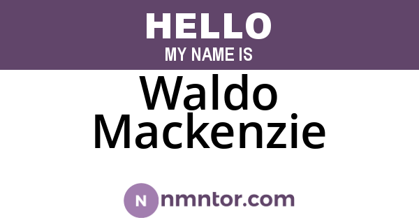 Waldo Mackenzie