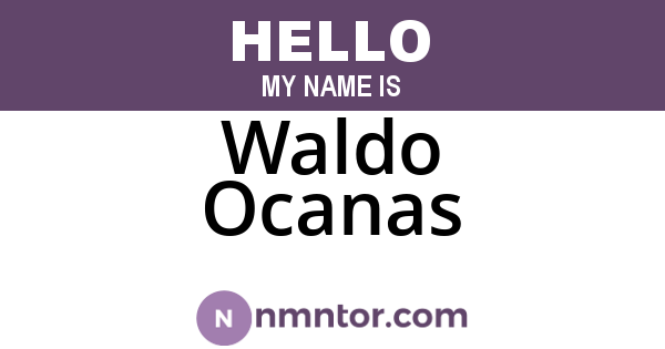 Waldo Ocanas