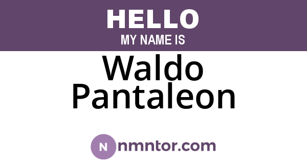 Waldo Pantaleon
