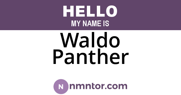 Waldo Panther
