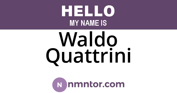 Waldo Quattrini