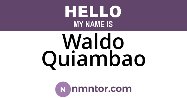 Waldo Quiambao