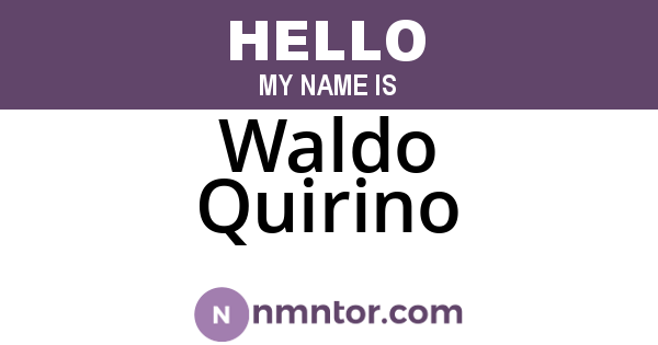 Waldo Quirino