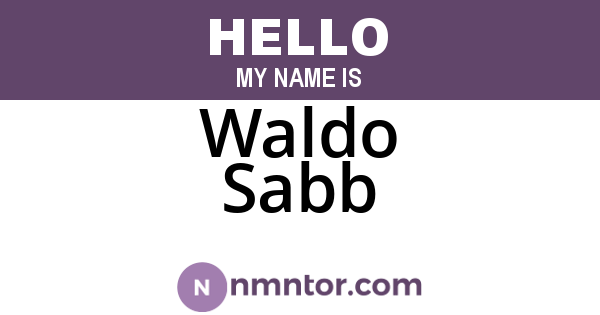 Waldo Sabb