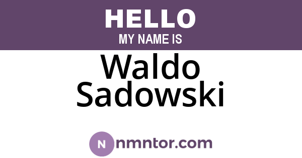 Waldo Sadowski
