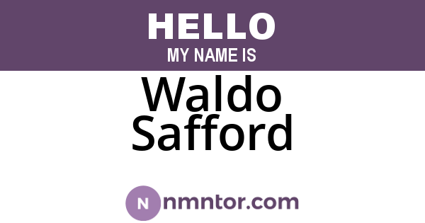 Waldo Safford